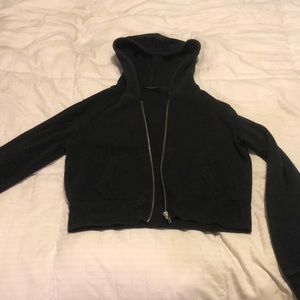 Black brandy Melville cropped hoodie